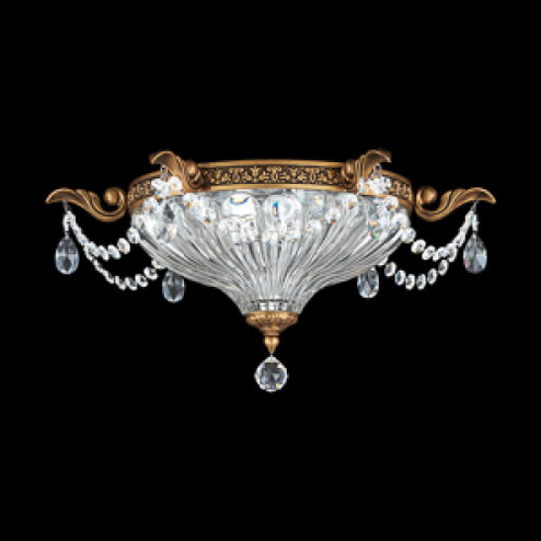 Milano 2 Light 120V Flush Mount in Florentine Bronze with Clear Heritage Handcut Crystal (168|5633-83H)