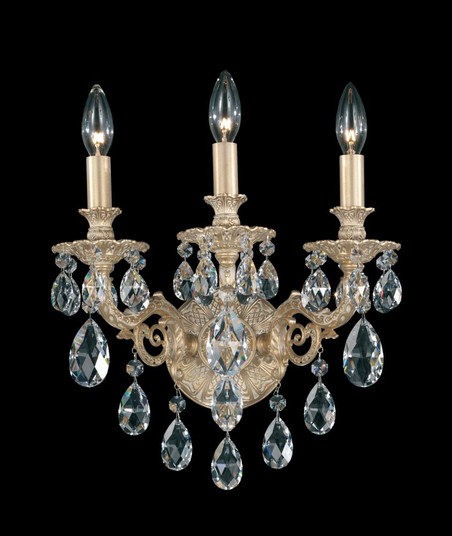 Milano 3 Light 120V Wall Sconce in Heirloom Gold with Heritage Handcut Crystal (168|5643-22H)