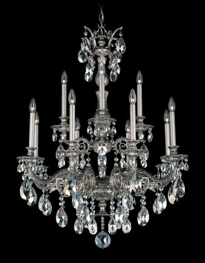 Milano 12 Light 120V Chandelier in French Gold with Clear Heritage Handcut Crystal (168|5683-26H)