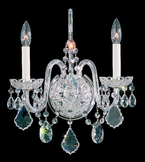 Olde World 2 Light 120V Wall Sconce in Polished Silver with Clear Heritage Handcut Crystal (168|6807-40H)