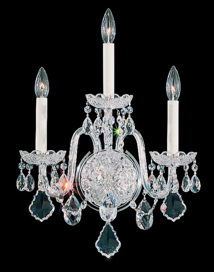 Olde World 3 Light 120V Wall Sconce in Aurelia with Clear Heritage Handcut Crystal (168|6808-211H)