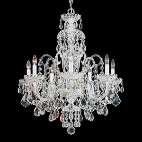 Olde World 7 Light 120V Chandelier in Polished Silver with Clear Heritage Handcut Crystal (168|6811-40H)