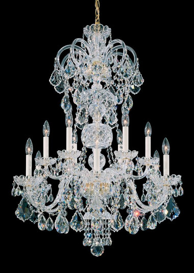 Olde World 12 Light 120V Chandelier in Aurelia with Clear Heritage Handcut Crystal (168|6813-211H)