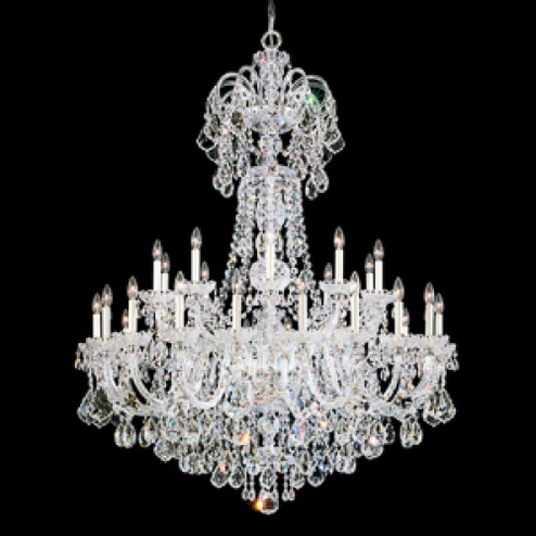 Olde World 35 Light 120V Chandelier in Polished Silver with Clear Heritage Handcut Crystal (168|6816-40H)