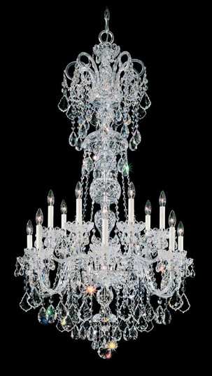 Olde World 14 Light 120V Chandelier in Polished Silver with Clear Heritage Handcut Crystal (168|6817-40H)