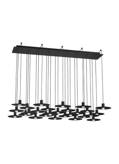 Modern Eaves dimmable LED 27-light in a Nightshade Black finish Ceiling Chandelier (7355|700TRSPEVS27TB-LED930120)