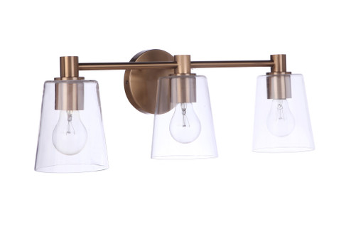Emilio 3 Light Vanity in Satin Brass (20|12623SB3)
