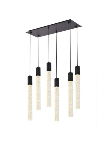 Weston 6 lights pendant in black (758|2066D32BK)