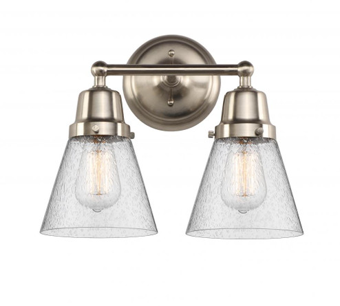 Cone - 2 Light - 14 inch - Brushed Satin Nickel - Bath Vanity Light (3442|623-2W-SN-G64)