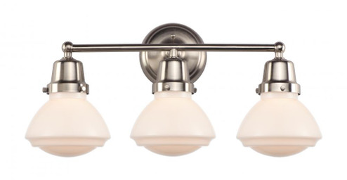 Olean - 3 Light - 23 inch - Brushed Satin Nickel - Bath Vanity Light (3442|623-3W-SN-G321)