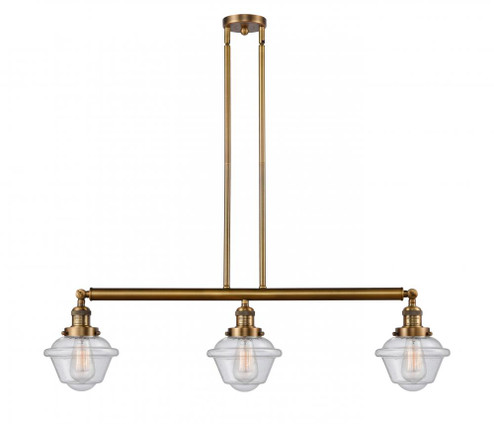 Oxford - 3 Light - 40 inch - Brushed Brass - Stem Hung - Adjustable Island Light (3442|213-BB-G534-LED)