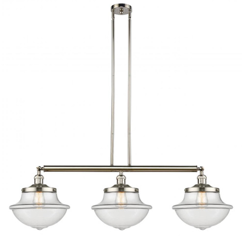 Oxford - 3 Light - 42 inch - Polished Nickel - Stem Hung - Adjustable Island Light (3442|213-PN-G542-LED)