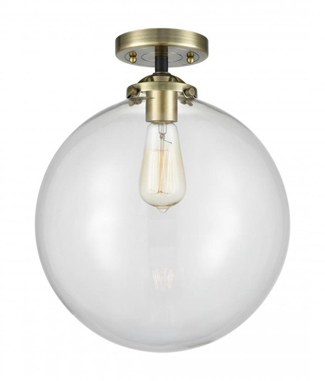 Beacon - 1 Light - 12 inch - Black Antique Brass - Semi-Flush Mount (3442|284-1C-BAB-G202-12)