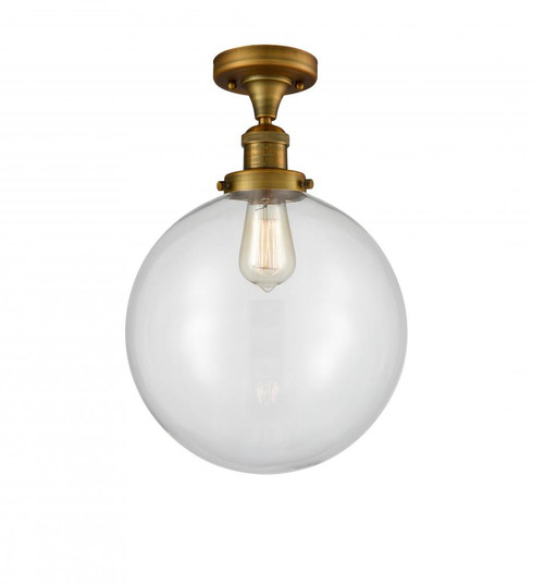 Beacon - 1 Light - 12 inch - Brushed Brass - Semi-Flush Mount (3442|517-1CH-BB-G202-12-LED)