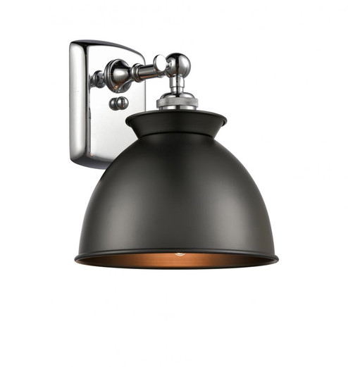 Adirondack - 1 Light - 8 inch - Polished Chrome - Sconce (3442|516-1W-PC-M14-BK-LED)