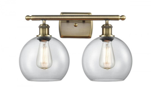 Athens - 2 Light - 18 inch - Antique Brass - Bath Vanity Light (3442|516-2W-AB-G122)