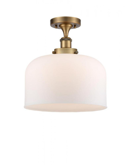 Bell - 1 Light - 12 inch - Brushed Brass - Semi-Flush Mount (3442|916-1C-BB-G71-L)