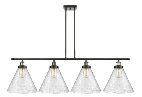 Cone - 4 Light - 48 inch - Black Antique Brass - Stem Hung - Island Light (3442|916-4I-BAB-G44-L)