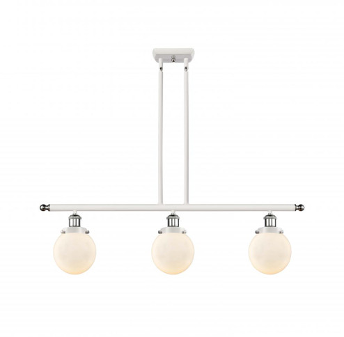 Beacon - 3 Light - 36 inch - White Polished Chrome - Stem Hung - Island Light (3442|916-3I-WPC-G201-6)