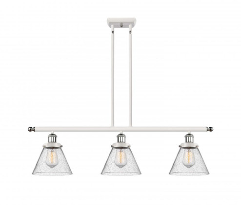 Cone - 3 Light - 36 inch - White Polished Chrome - Stem Hung - Island Light (3442|916-3I-WPC-G44)