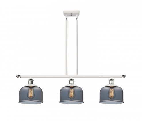 Bell - 3 Light - 36 inch - White Polished Chrome - Stem Hung - Island Light (3442|916-3I-WPC-G73-LED)