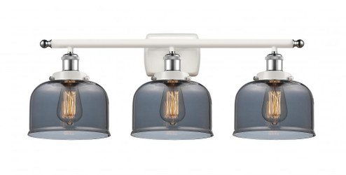 Bell - 3 Light - 28 inch - White Polished Chrome - Bath Vanity Light (3442|916-3W-WPC-G73-LED)