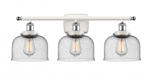 Bell - 3 Light - 28 inch - White Polished Chrome - Bath Vanity Light (3442|916-3W-WPC-G74-LED)