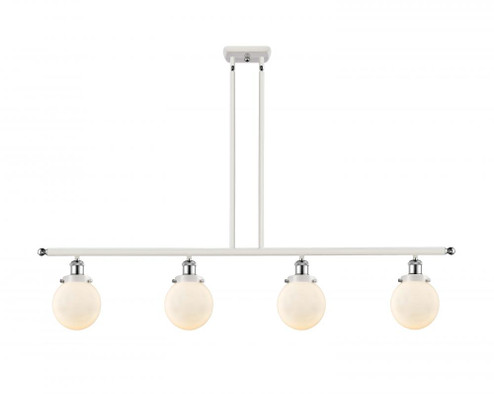 Beacon - 4 Light - 48 inch - White Polished Chrome - Stem Hung - Island Light (3442|916-4I-WPC-G201-6)