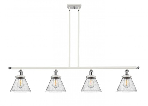 Cone - 4 Light - 48 inch - White Polished Chrome - Stem Hung - Island Light (3442|916-4I-WPC-G44)