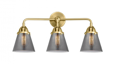 Cone - 3 Light - 24 inch - Satin Gold - Bath Vanity Light (3442|288-3W-SG-G63-LED)