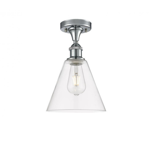 Berkshire - 1 Light - 8 inch - Polished Chrome - Semi-Flush Mount (3442|516-1C-PC-GBC-82-LED)