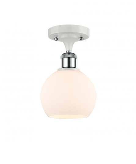 Athens - 1 Light - 6 inch - White Polished Chrome - Semi-Flush Mount (3442|516-1C-WPC-G121-6-LED)