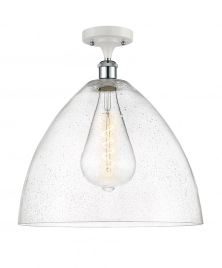Bristol - 1 Light - 16 inch - White Polished Chrome - Semi-Flush Mount (3442|516-1C-WPC-GBD-164-LED)