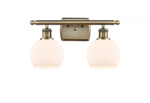 Athens - 2 Light - 16 inch - Antique Brass - Bath Vanity Light (3442|516-2W-AB-G121-6-LED)