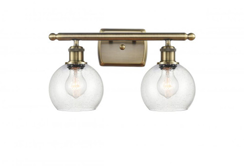 Athens - 2 Light - 16 inch - Antique Brass - Bath Vanity Light (3442|516-2W-AB-G124-6)