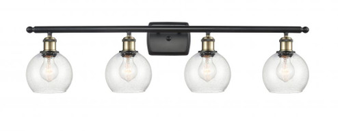 Athens - 4 Light - 36 inch - Black Antique Brass - Bath Vanity Light (3442|516-4W-BAB-G124-6)