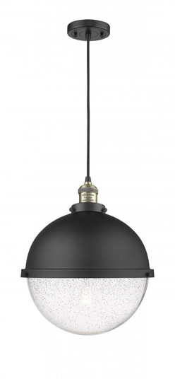Hampden - 1 Light - 13 inch - Black Antique Brass - Cord hung - Pendant (3442|201C-BAB-HFS-124-BK-LED)