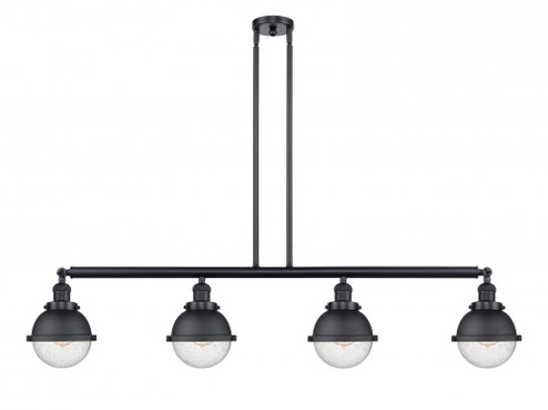 Hampden - 4 Light - 52 inch - Matte Black - Stem Hung - Island Light (3442|214-BK-HFS-64-BK-LED)