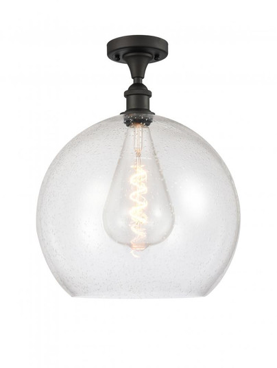 Athens - 1 Light - 14 inch - Oil Rubbed Bronze - Semi-Flush Mount (3442|516-1C-OB-G124-14)