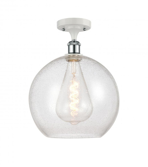 Athens - 1 Light - 12 inch - White Polished Chrome - Semi-Flush Mount (3442|516-1C-WPC-G124-12)