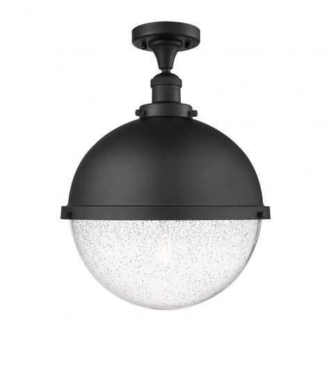 Hampden - 1 Light - 13 inch - Matte Black - Semi-Flush Mount (3442|517-1CH-BK-HFS-124-BK)