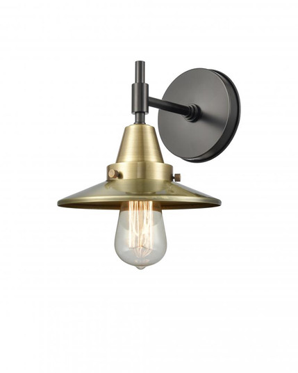 Railroad - 1 Light - 8 inch - Black Antique Brass - Sconce (3442|447-1W-BAB-M4-AB-LED)