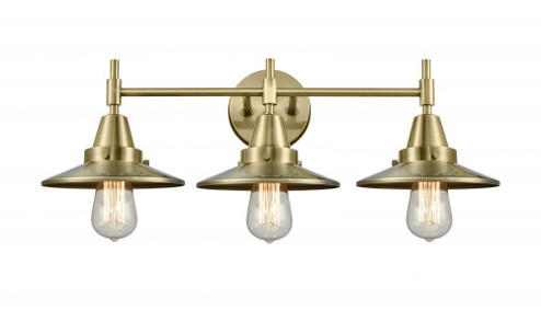 Railroad - 3 Light - 26 inch - Antique Brass - Bath Vanity Light (3442|447-3W-AB-M4-AB-LED)