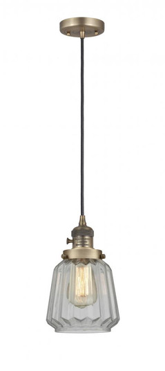 Chatham - 1 Light - 7 inch - Brushed Brass - Cord hung - Mini Pendant (3442|201CSW-BB-G142)