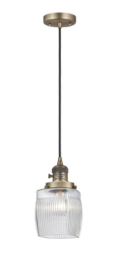 Colton - 1 Light - 6 inch - Brushed Brass - Cord hung - Mini Pendant (3442|201CSW-BB-G302)