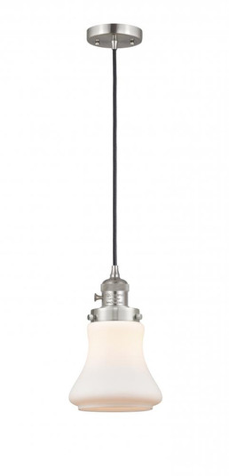 Bellmont - 1 Light - 6 inch - Brushed Satin Nickel - Cord hung - Mini Pendant (3442|201CSW-SN-G191-LED)