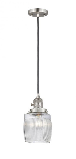 Colton - 1 Light - 6 inch - Brushed Satin Nickel - Cord hung - Mini Pendant (3442|201CSW-SN-G302)
