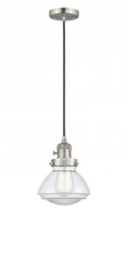 Olean - 1 Light - 7 inch - Brushed Satin Nickel - Cord hung - Mini Pendant (3442|201CSW-SN-G322)