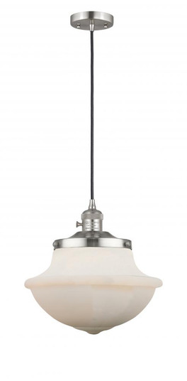 Oxford - 1 Light - 12 inch - Brushed Satin Nickel - Cord hung - Mini Pendant (3442|201CSW-SN-G541)