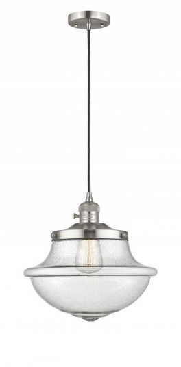 Oxford - 1 Light - 12 inch - Brushed Satin Nickel - Cord hung - Mini Pendant (3442|201CSW-SN-G544)